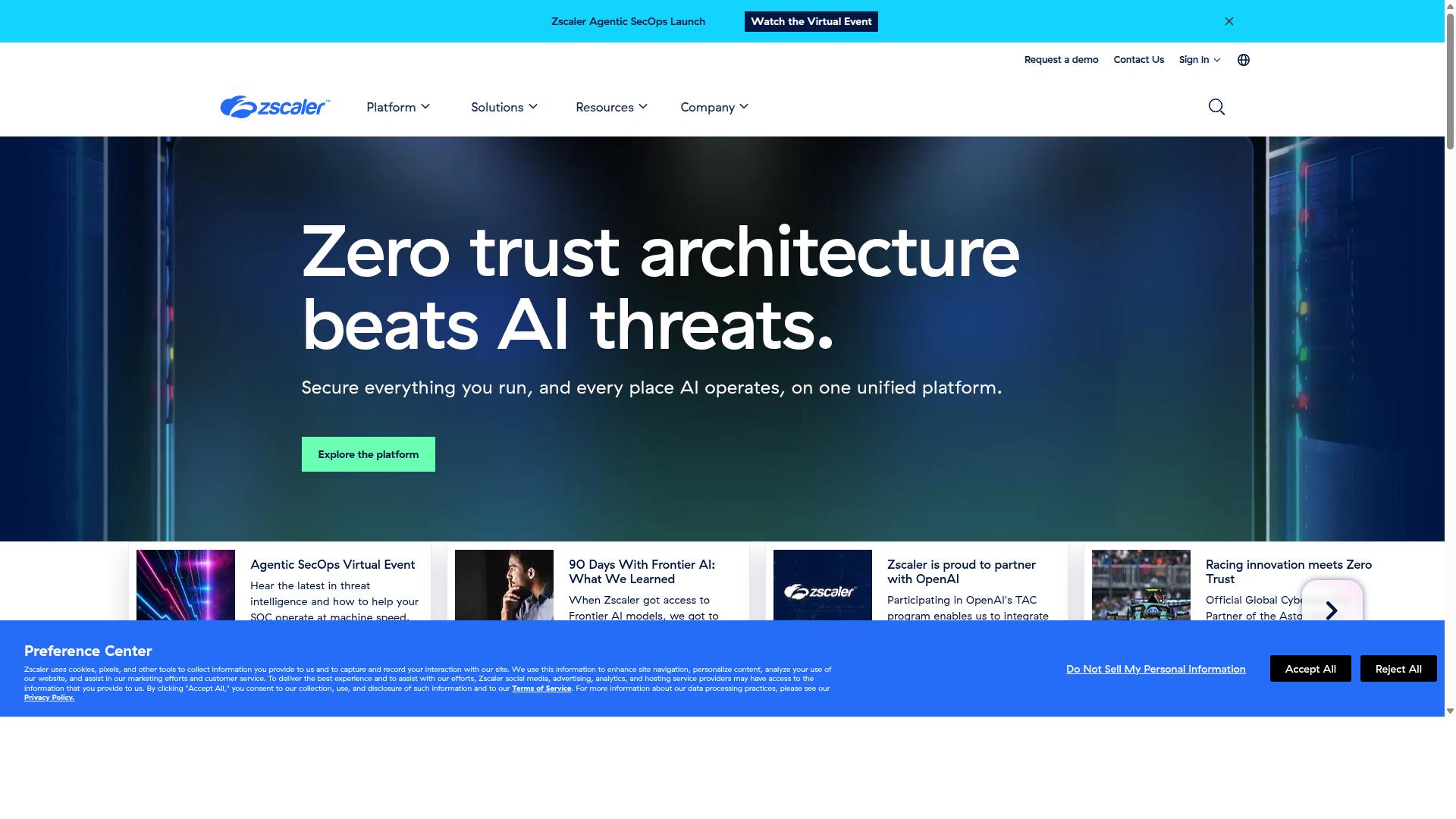 Zscaler website